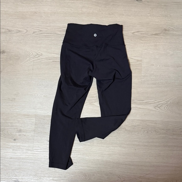 lululemon athletica Pants - Lululemon Athletica Black Everlux Wunder Train High Rise Crop Tights Leggings